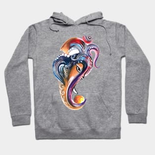 Elephant Head Watercolor Hoodie